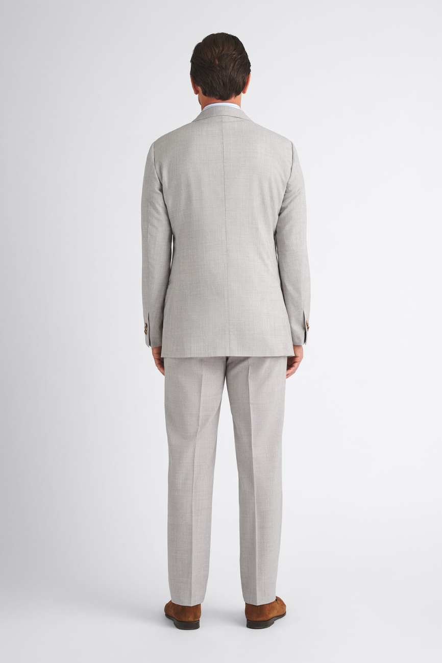 Elegant Light Grey Tropical Wool Suit - Image 8