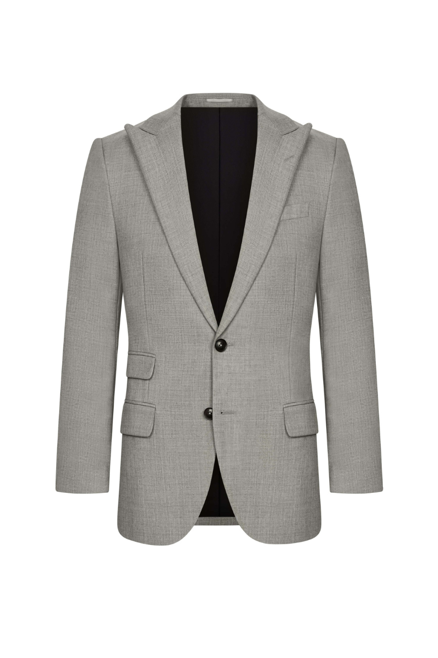 Light Grey Hopsack Two Piece Suit - Image 7