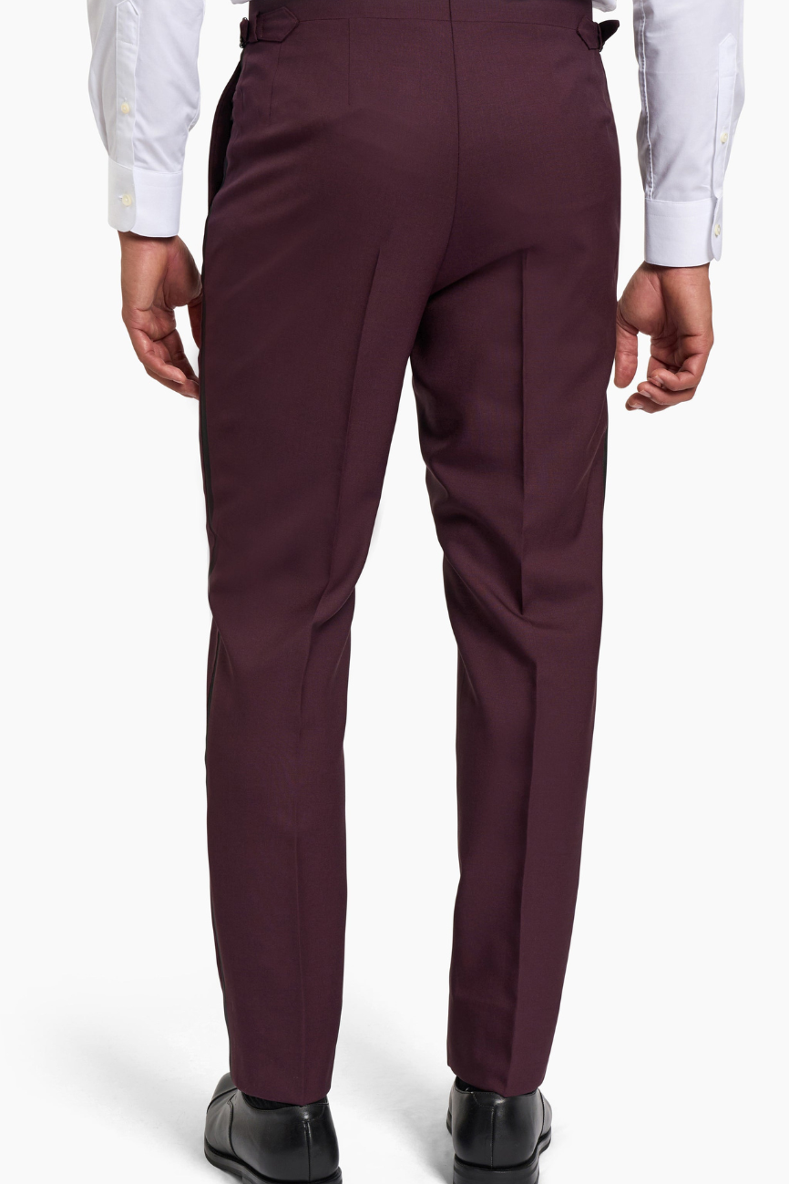 Milano Luxury Burgundy Tuxedo Suit - Image 8