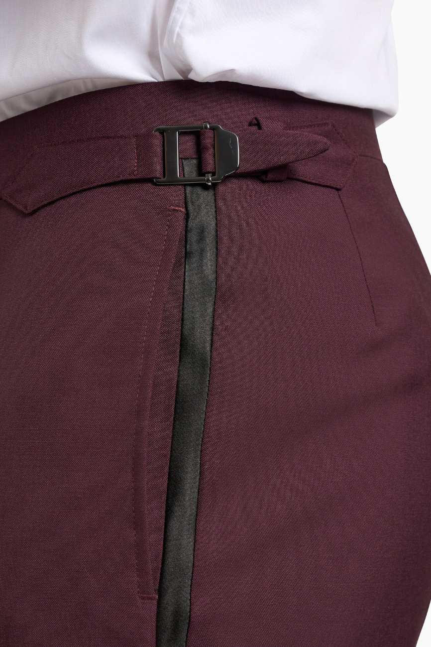Milano Luxury Burgundy Tuxedo Suit - Image 9