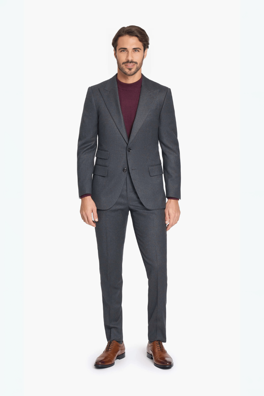 Refined Charcoal Grey Two Piece Suit