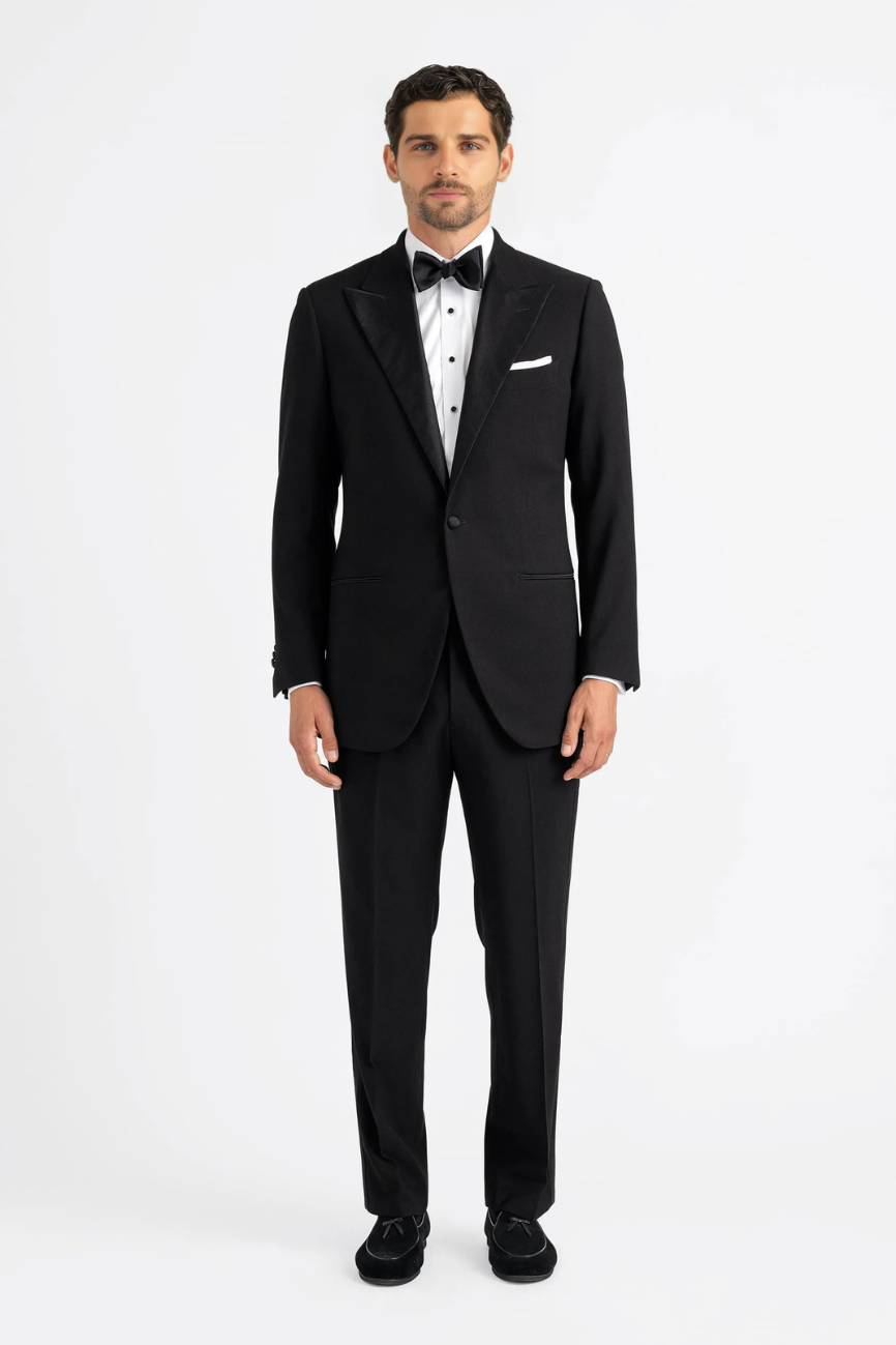 Regal Black Barathea Two-Piece Tuxedo