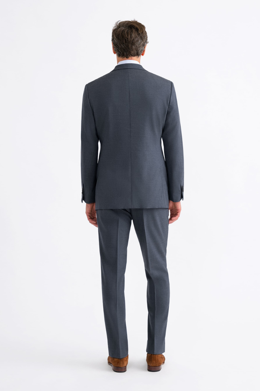 Refined Slate Grey Wool Two-Piece Suit - Image 2