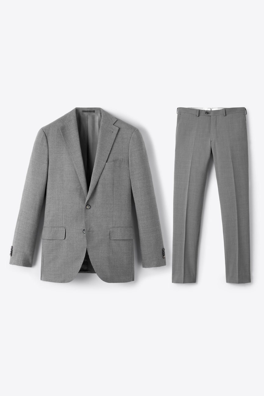 Classic Light Grey Tailored Suit - Image 2