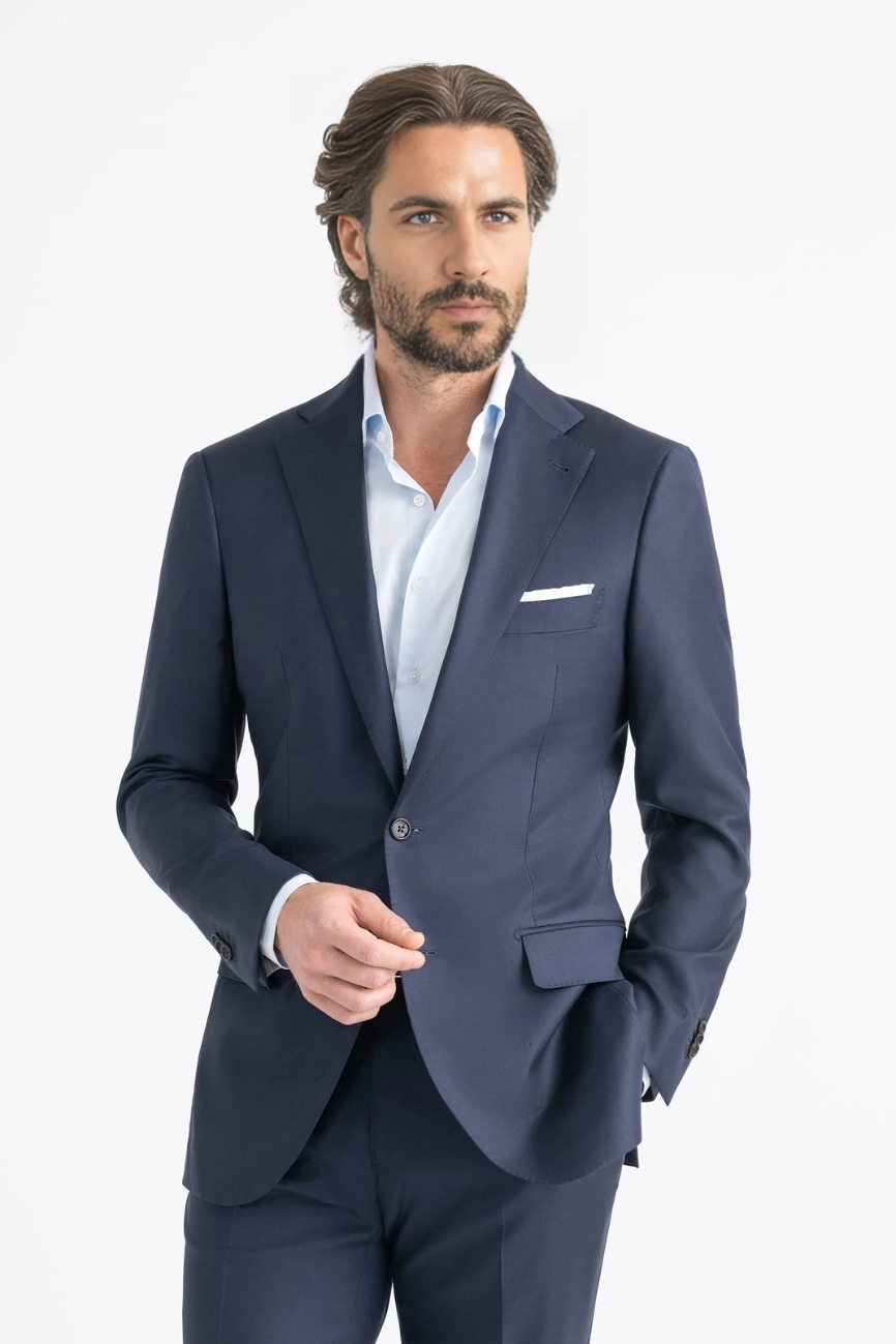 Elite Navy Wool Two-Piece Mercer Suit - Image 2