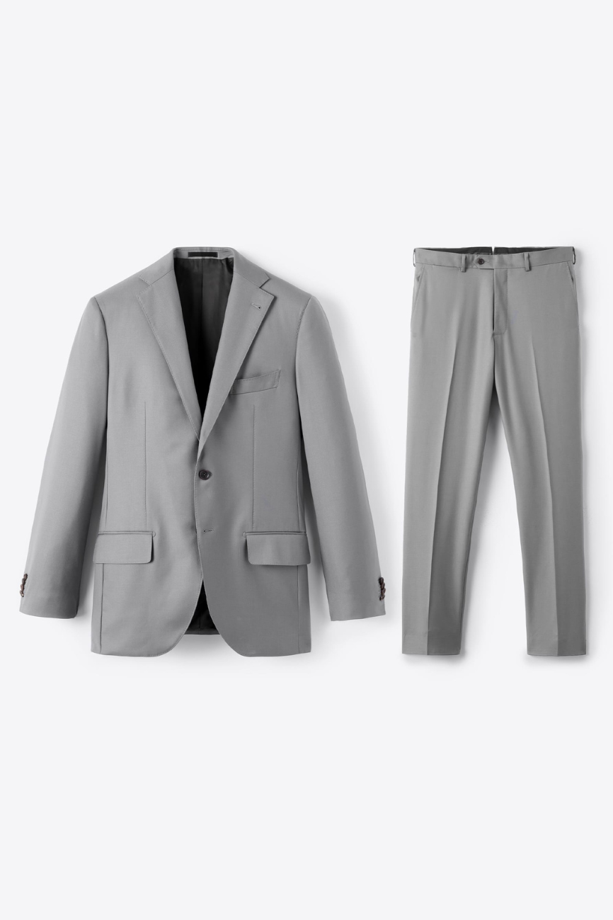 Prestige Solid Grey Wool Allen Suit - Image 2