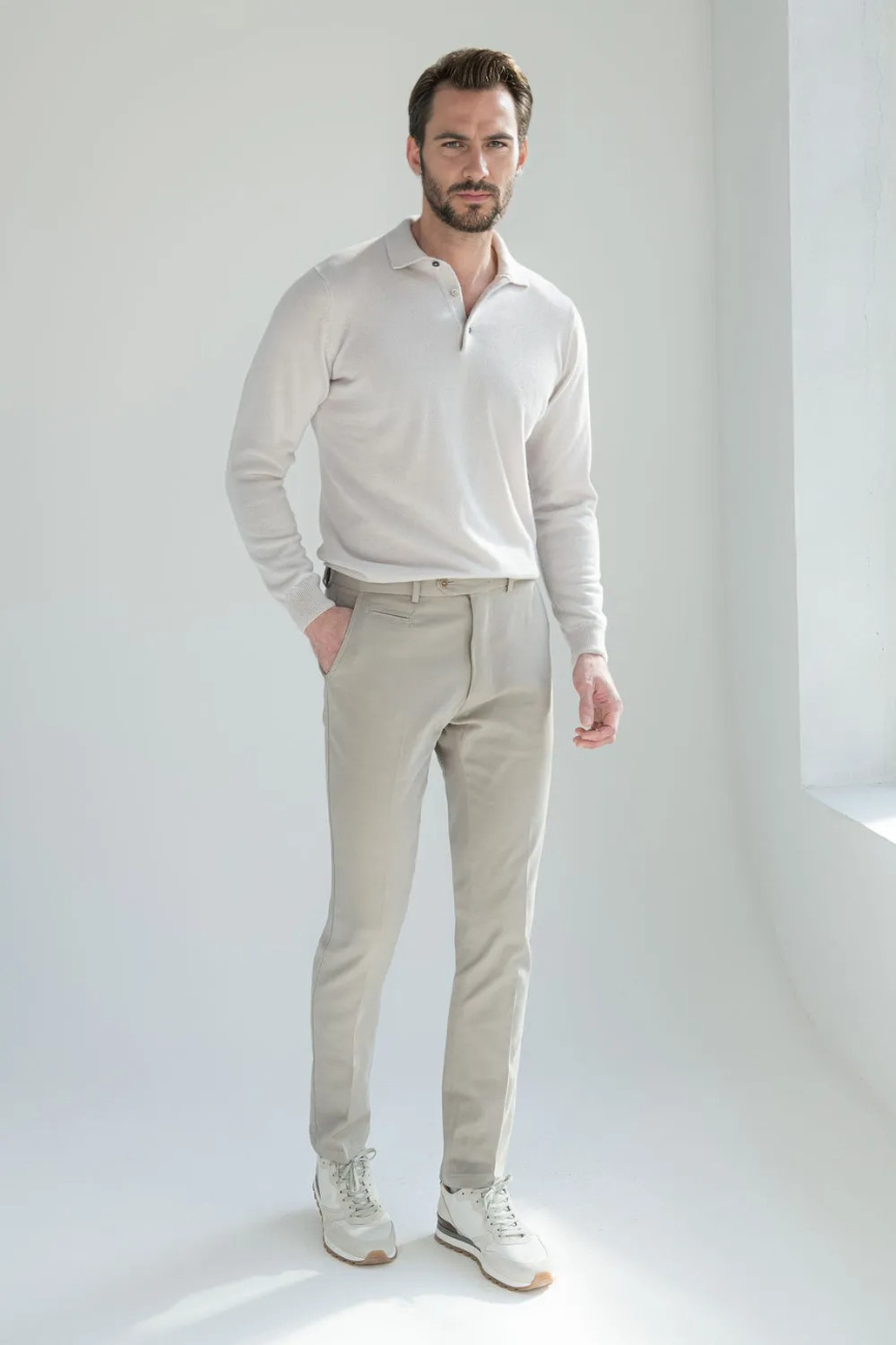 Prestige Greige Wool Pants