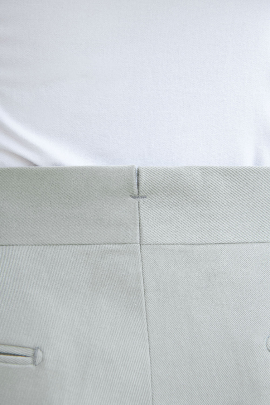 Classic Light Grey Cotton Pants - Image 2