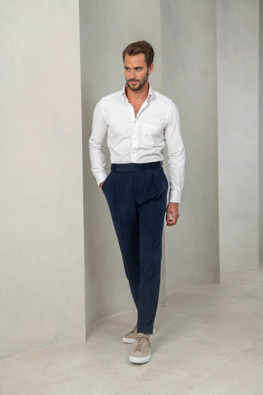 Elite Blue Cotton Pants