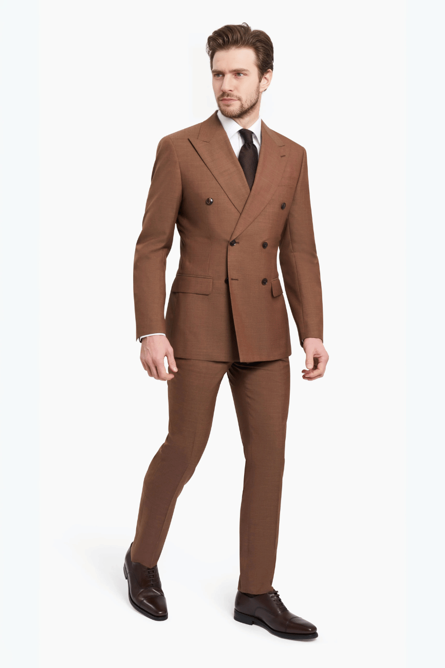 Verona Elegant Mocha Double Brest Suit