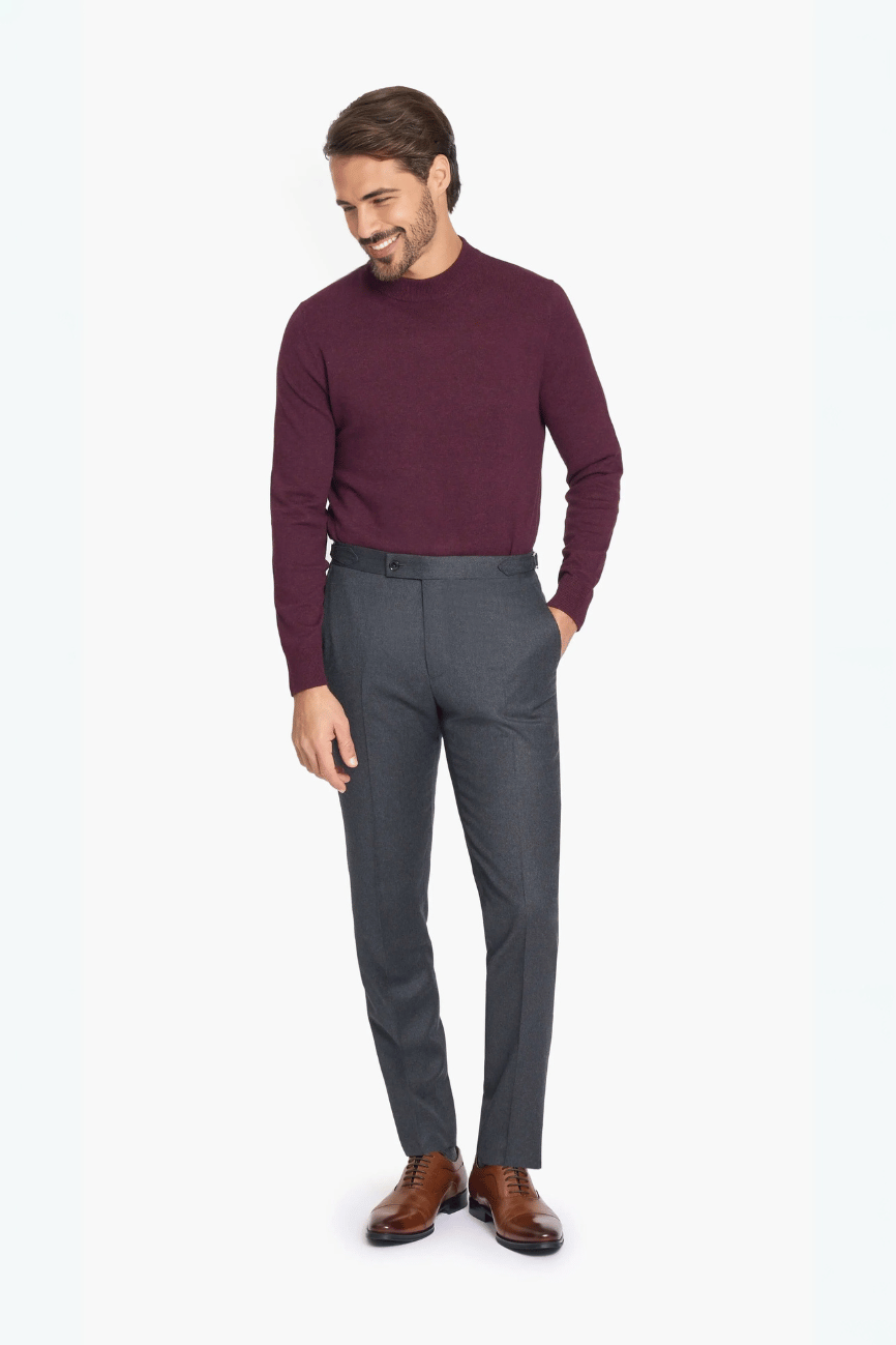 Refined Charcoal Grey Two Piece Suit - Image 9