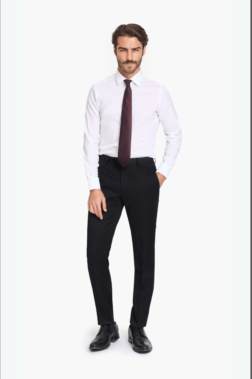 Refined Black Twill Two Piece Suit - Image 4