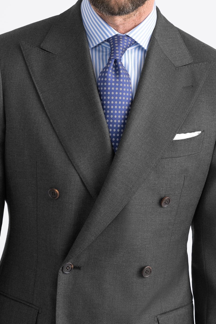 Regal Double-Breasted Grey Wool two piece Suit - Image 3