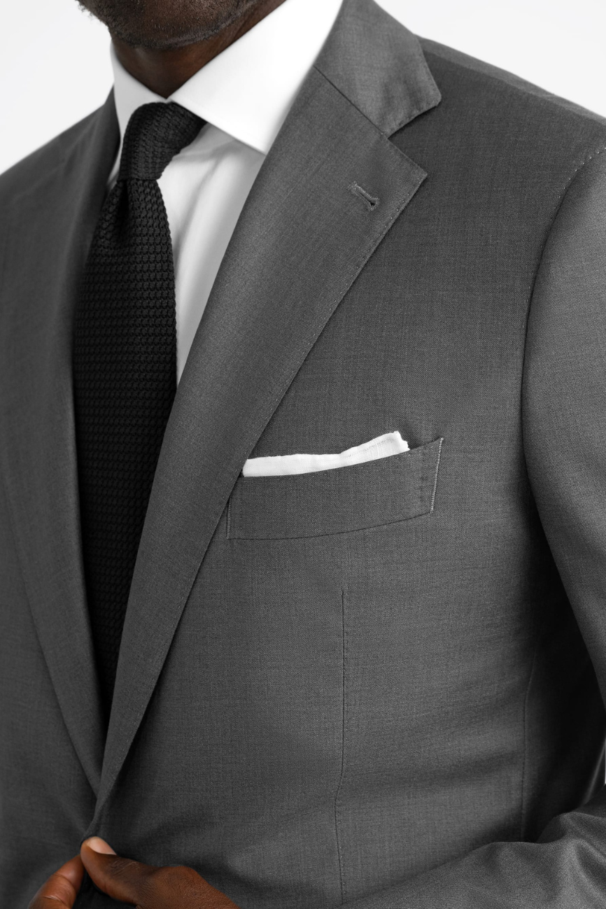 Luxe Grey Wool & Silk Two-Piece Mercer Suit - Image 4