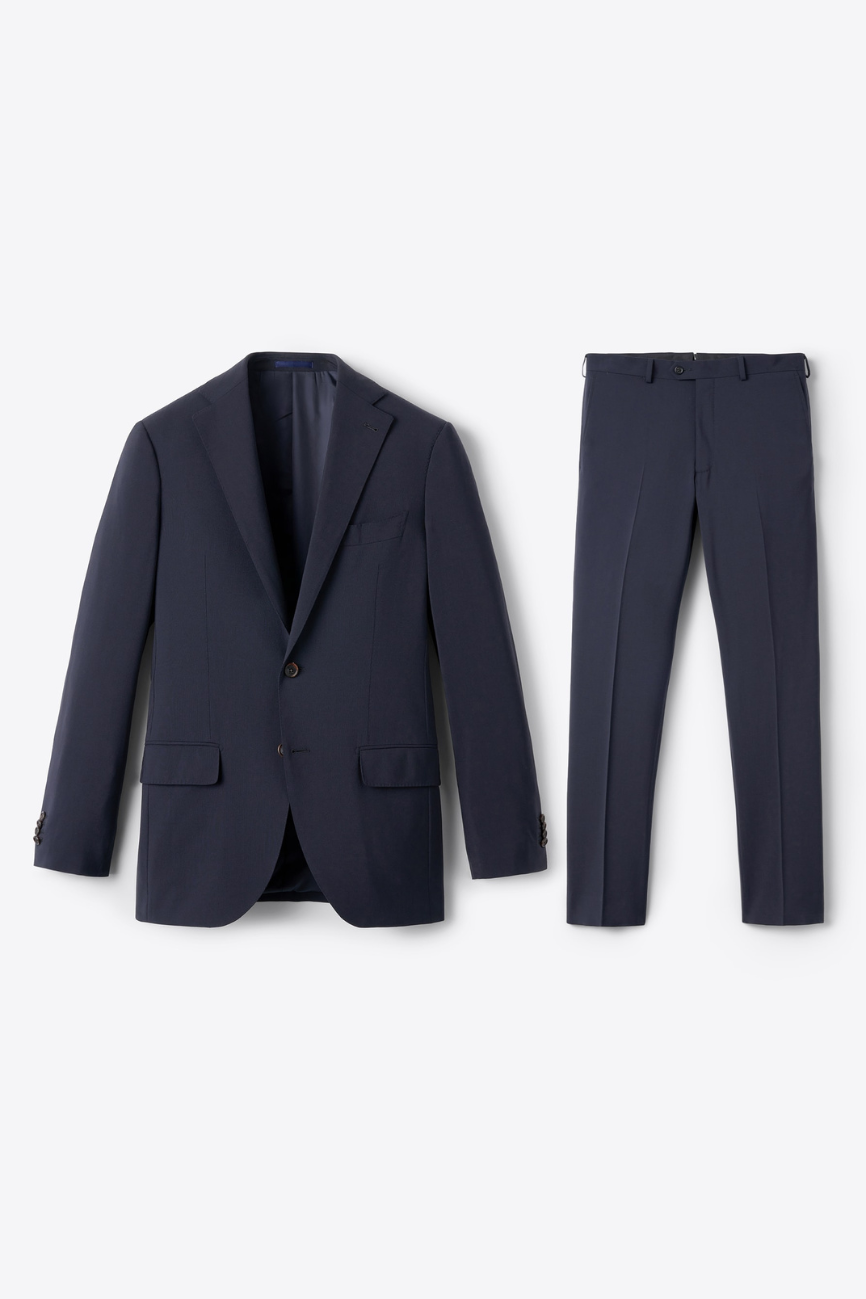 Prestige Navy Wool Two-Piece Suit - Image 4