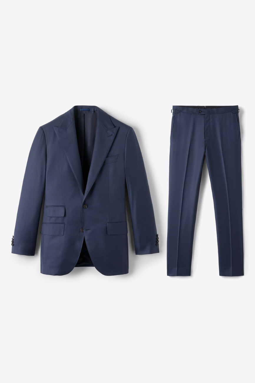 Heritage Navy Sharkskin Suffolk Suit - Image 4