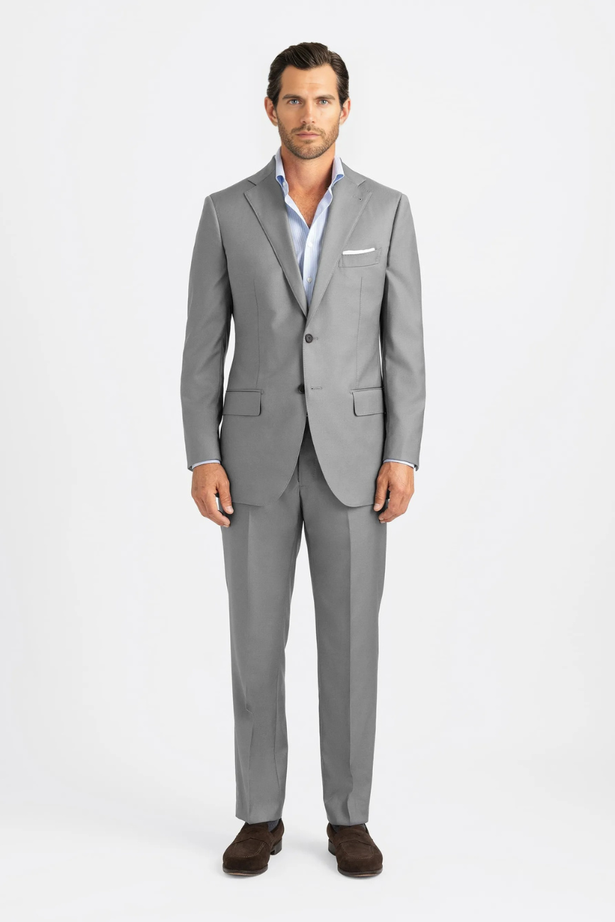 Prestige Solid Grey Wool Allen Suit