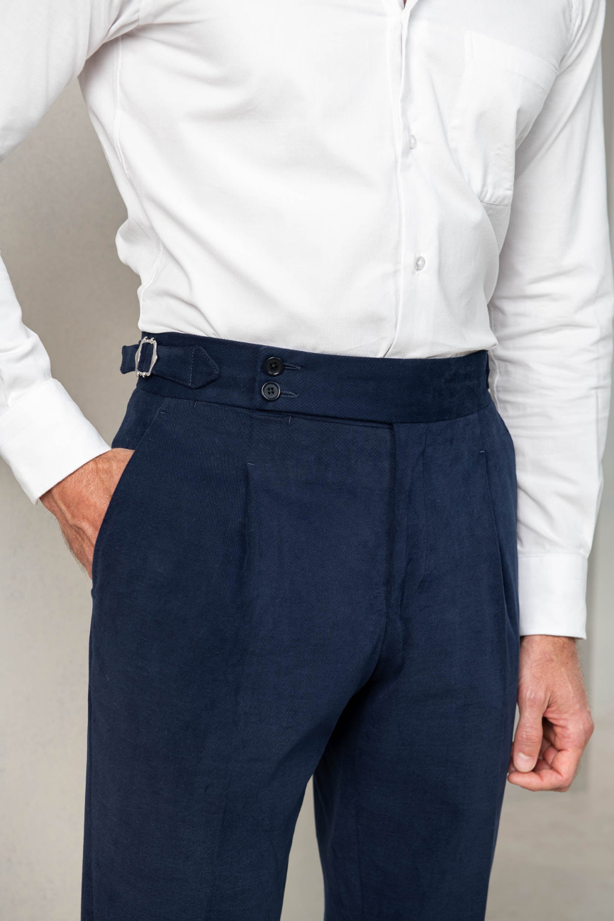 Elite Blue Cotton Pants - Image 3