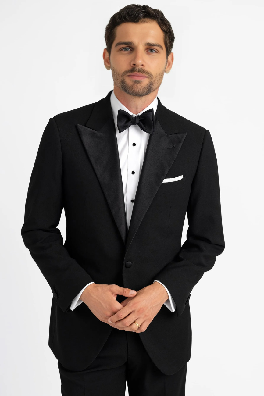 Regal Black Barathea Two-Piece Tuxedo - Image 3