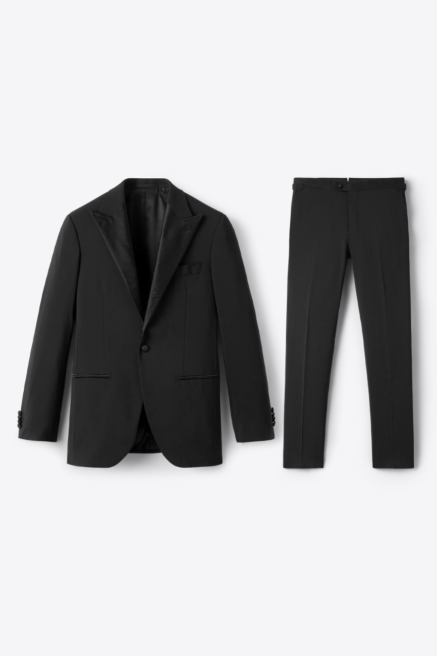 Peak Lapel Black Two-Piece Tuxedo - Image 3