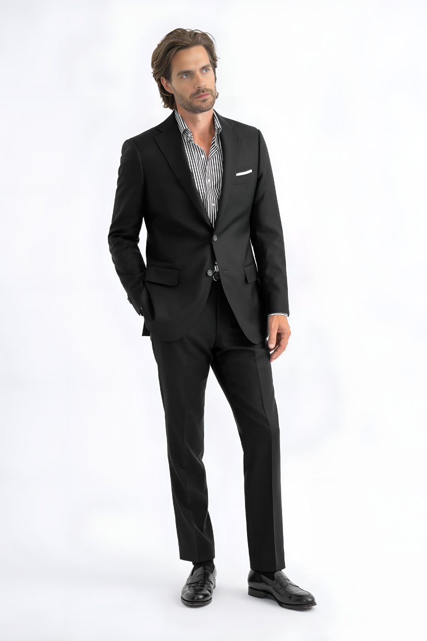 Classic Black Wool Allen Suit - Image 3