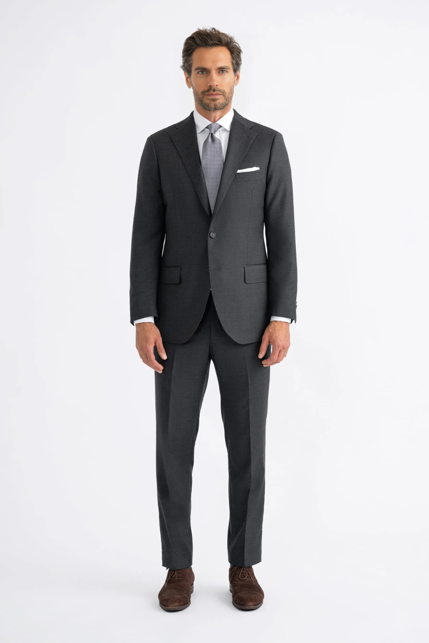 Heritage Charcoal Wool Suit - Image 5