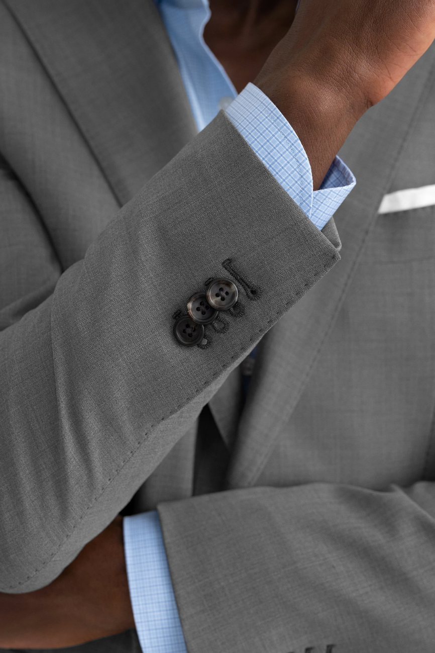 Classic Light Grey Tailored Suit - Image 5