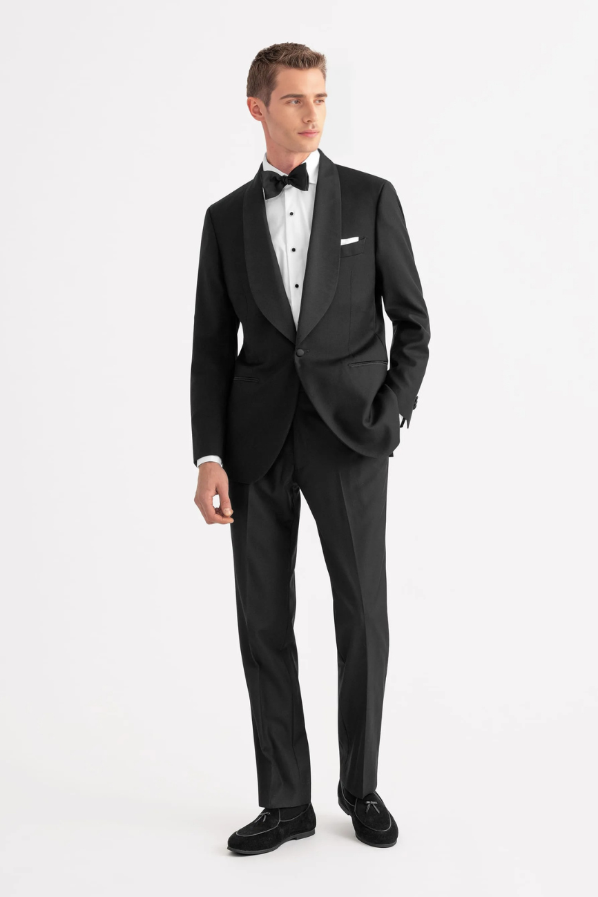 Black Shawl Lapel Allen Two-Piece Tuxedo - Image 5