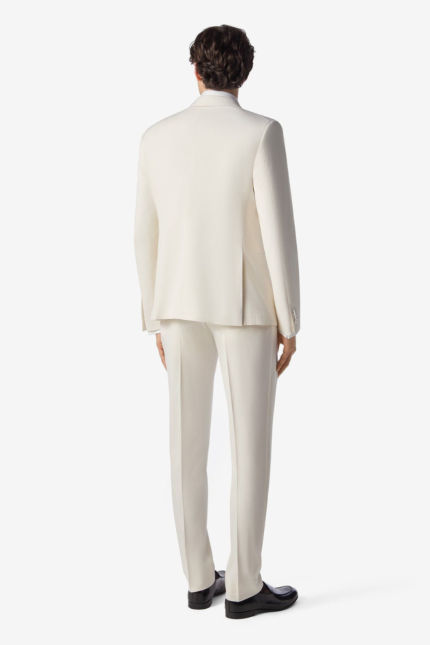 Regal White Silk Peak Lapel Suit - Image 4