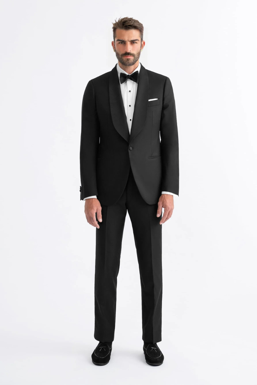 Prestige Black Shawl Lapel Two-Piece Tuxedo