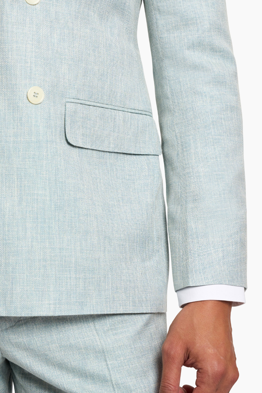 Modern Teal Double Brest Suit - Image 2