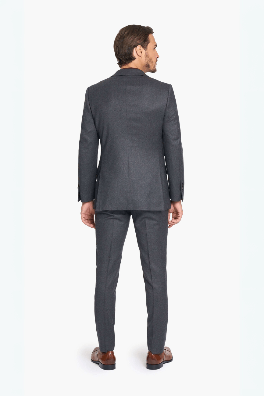 Refined Charcoal Grey Two Piece Suit - Image 10