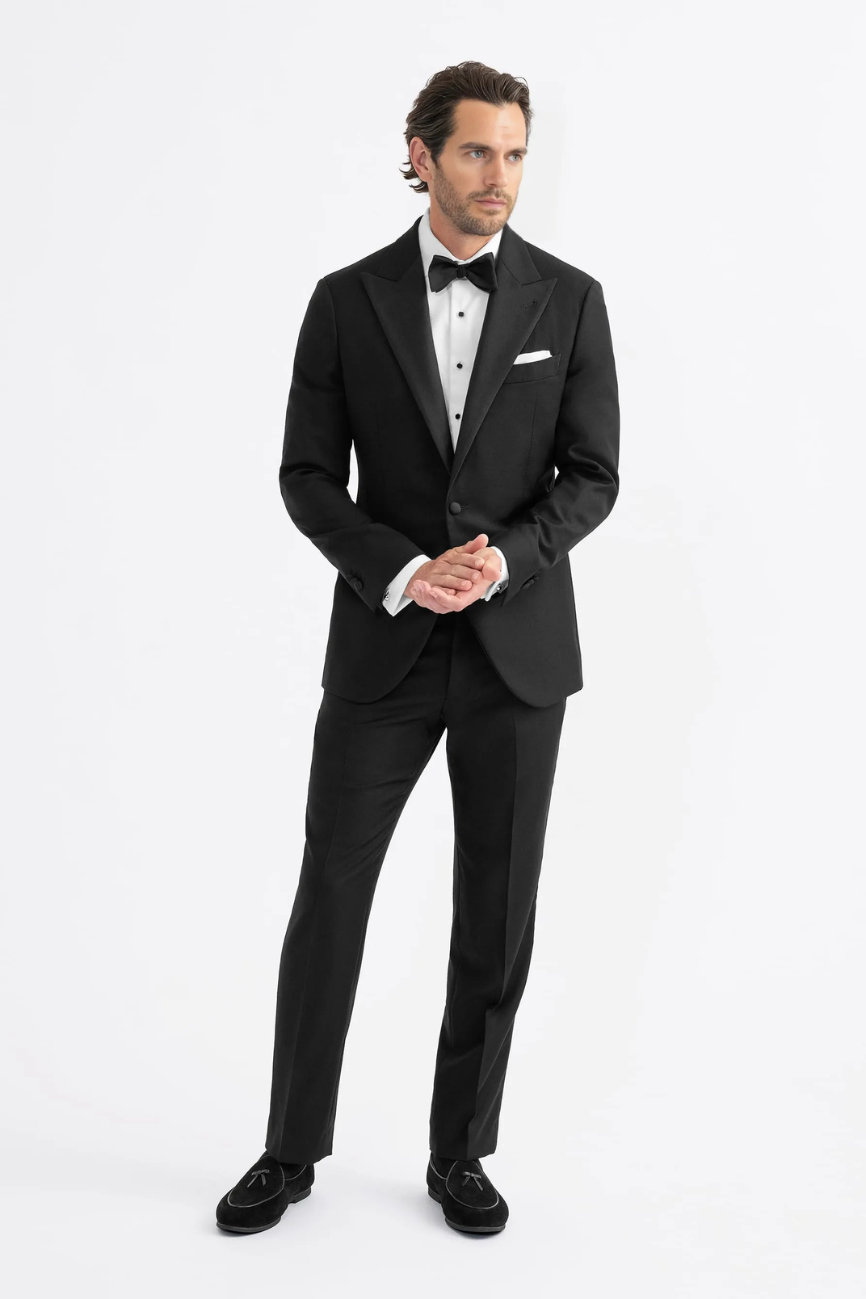 Black Peak Lapel Two-Piece Tuxedo - Image 4