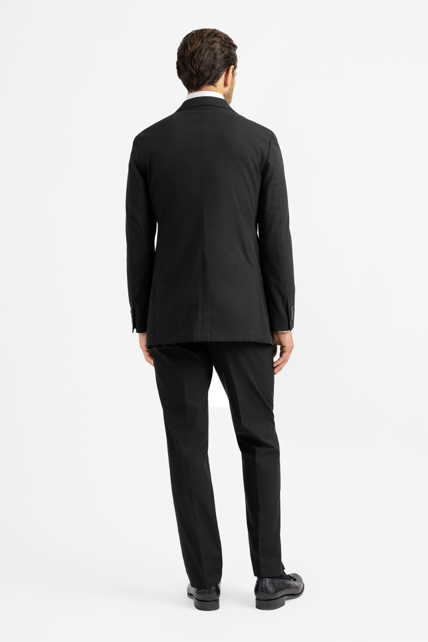 Regal Black High-Twist Cotton Suit - Image 4