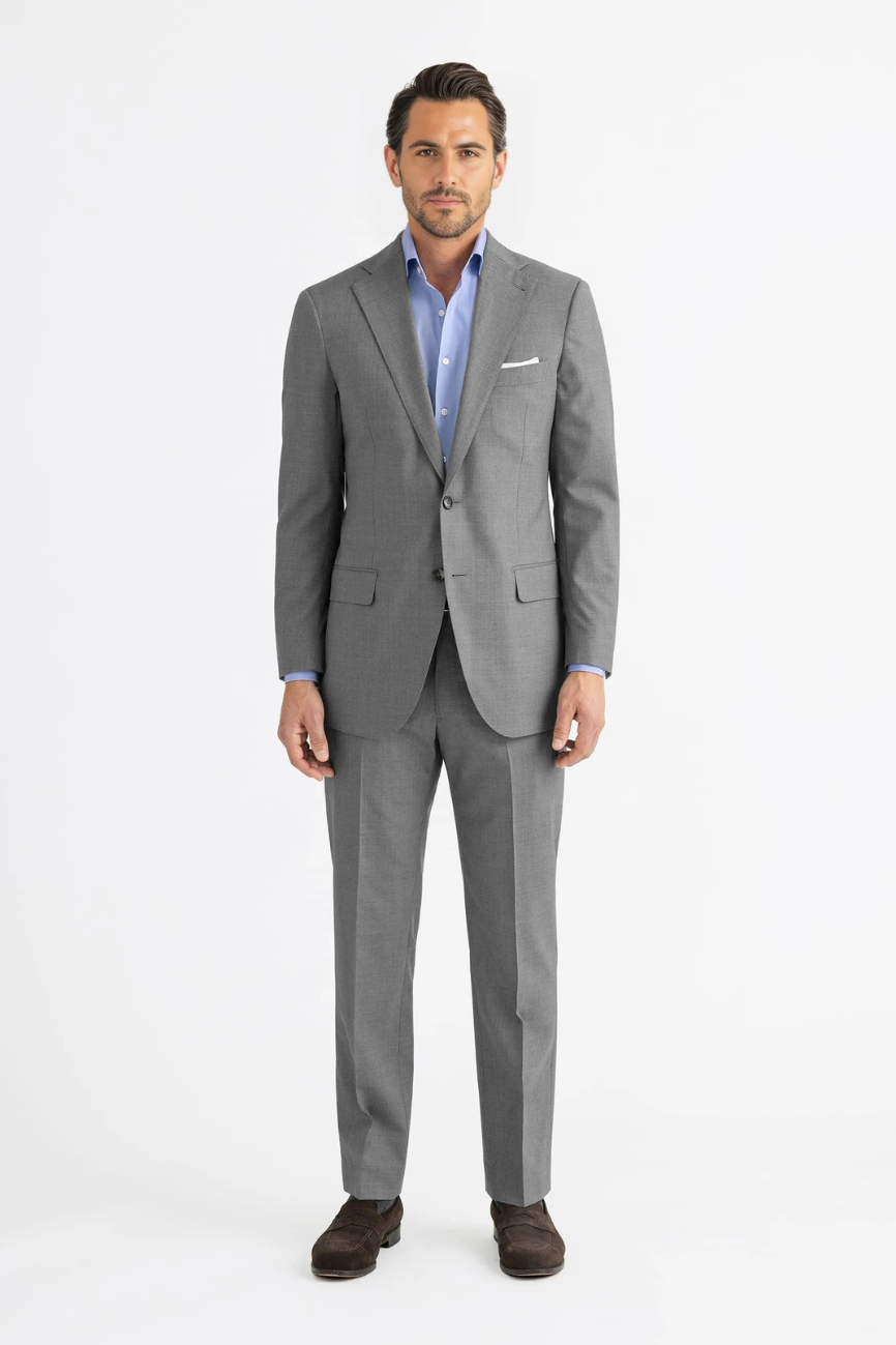 Refined Grey Tropical Wool Allen Suit