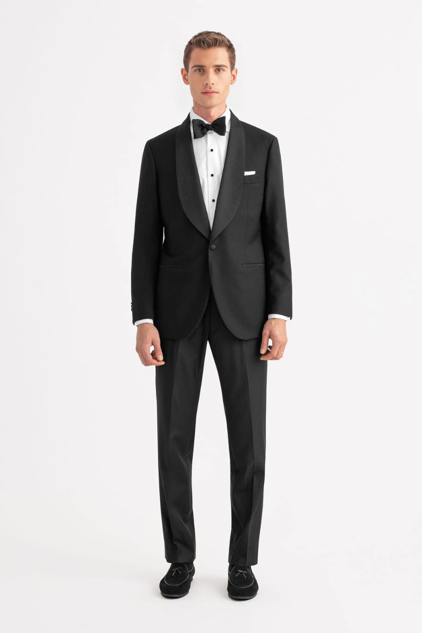 Black Shawl Lapel Allen Two-Piece Tuxedo