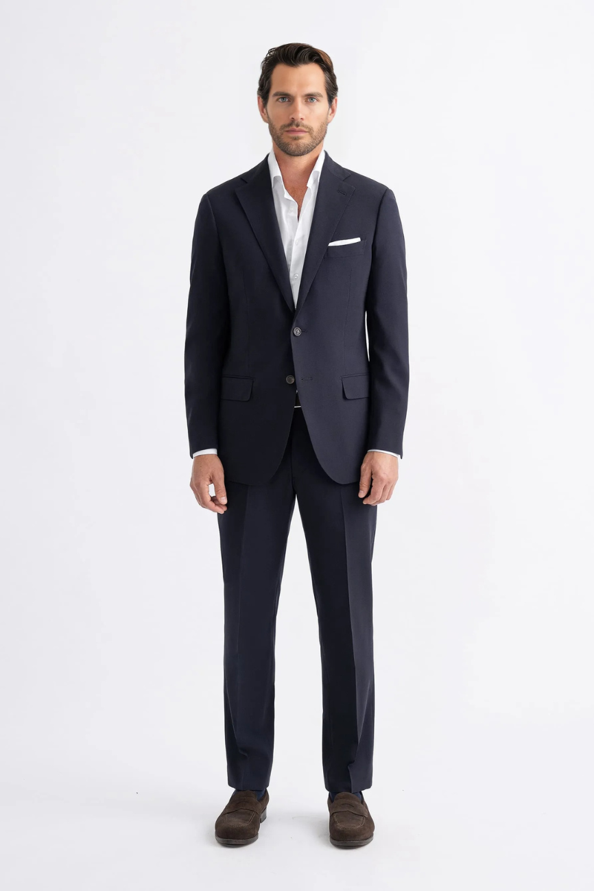 Prestige Navy Wool Two-Piece Suit