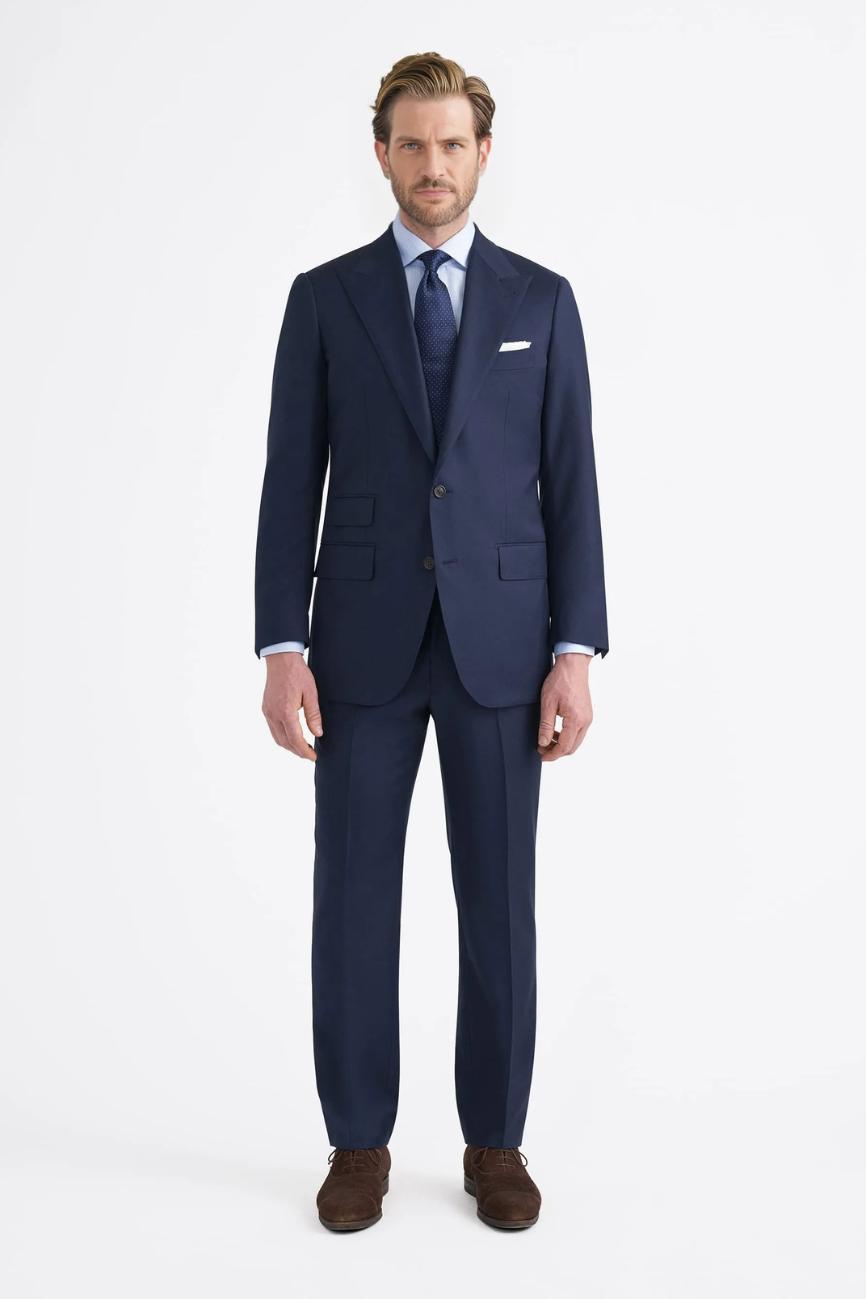Heritage Navy Sharkskin Suffolk Suit