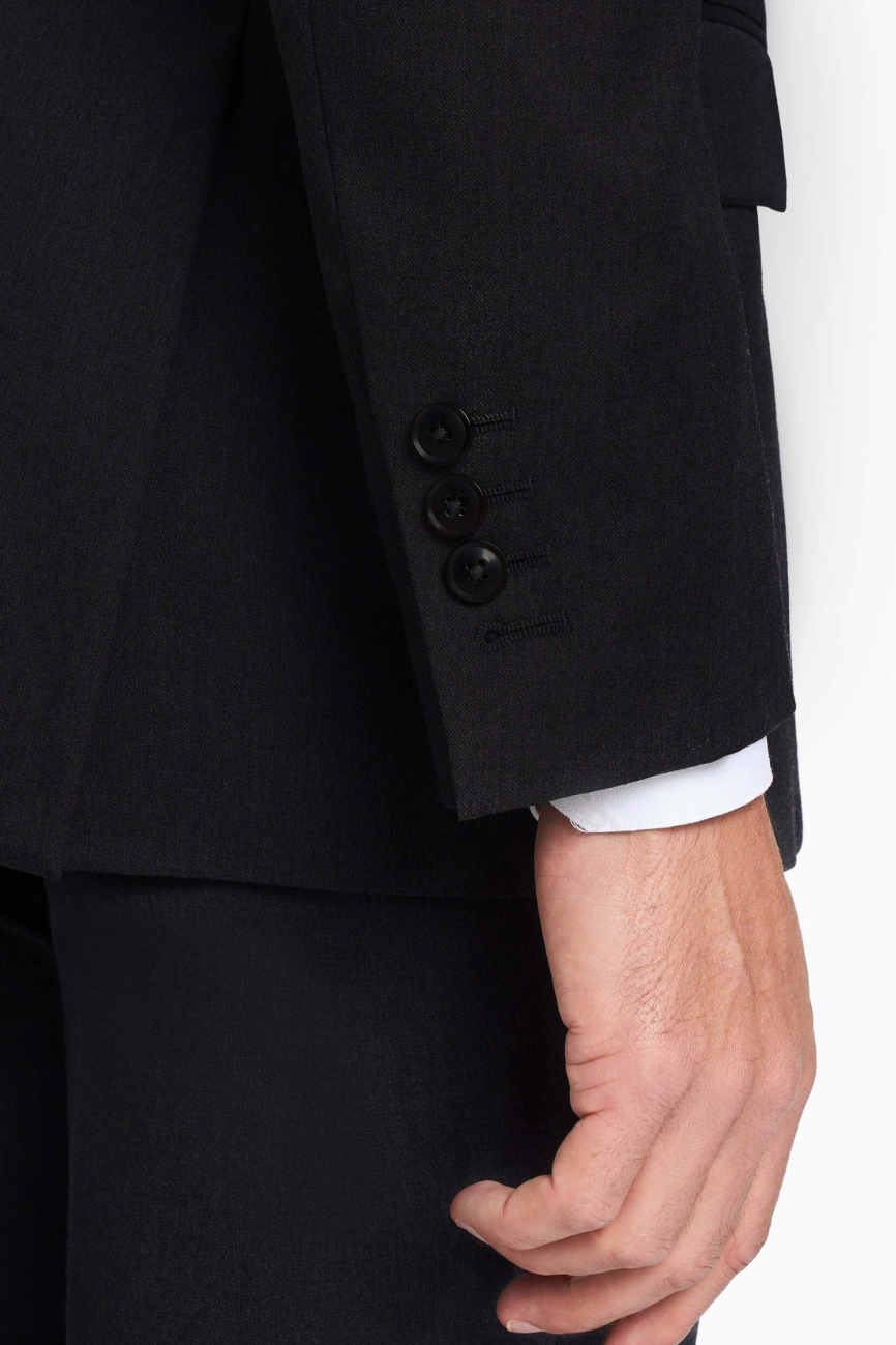 Refined Black Twill Two Piece Suit - Image 2