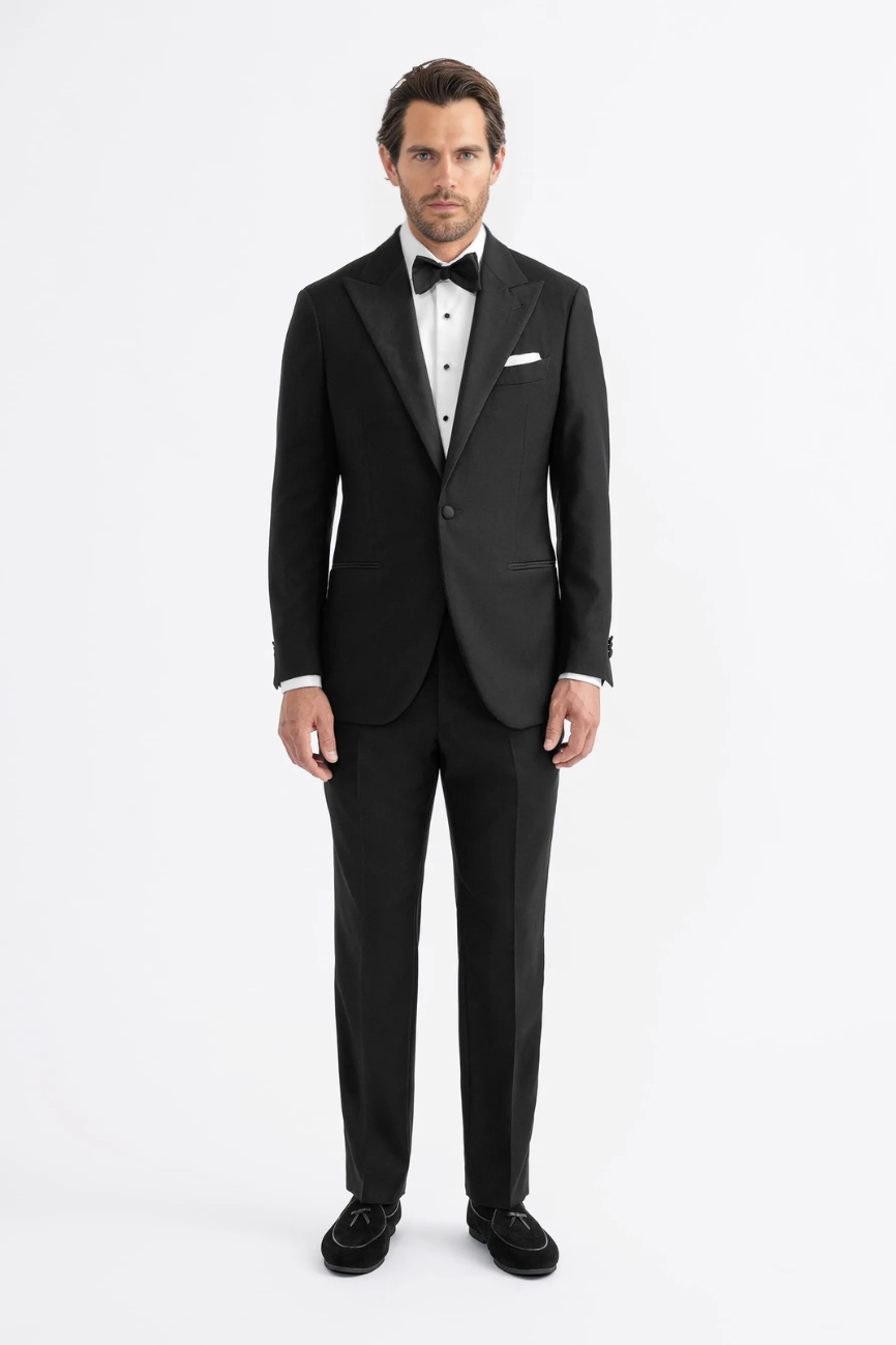 Black Peak Lapel Two-Piece Tuxedo - Image 5