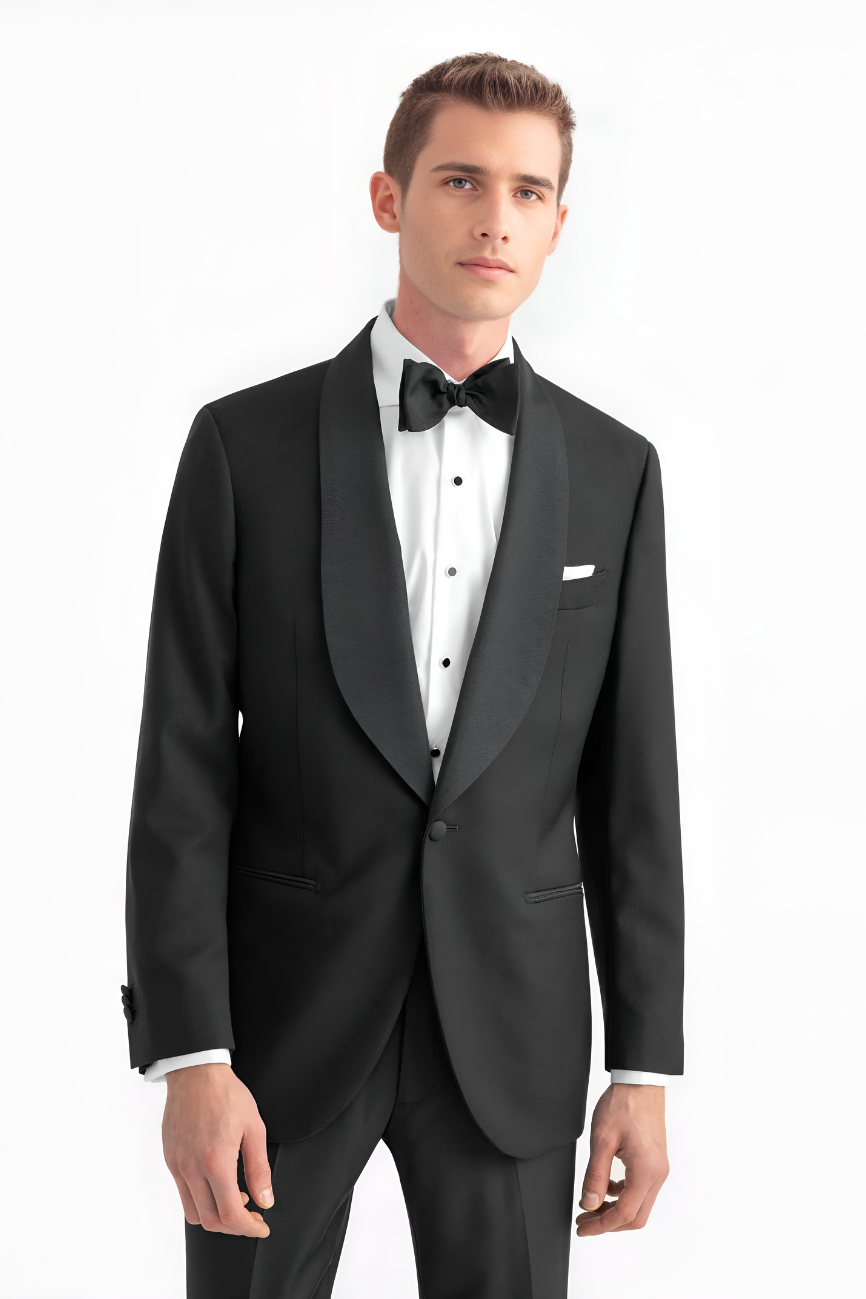 Black Shawl Lapel Allen Two-Piece Tuxedo - Image 6