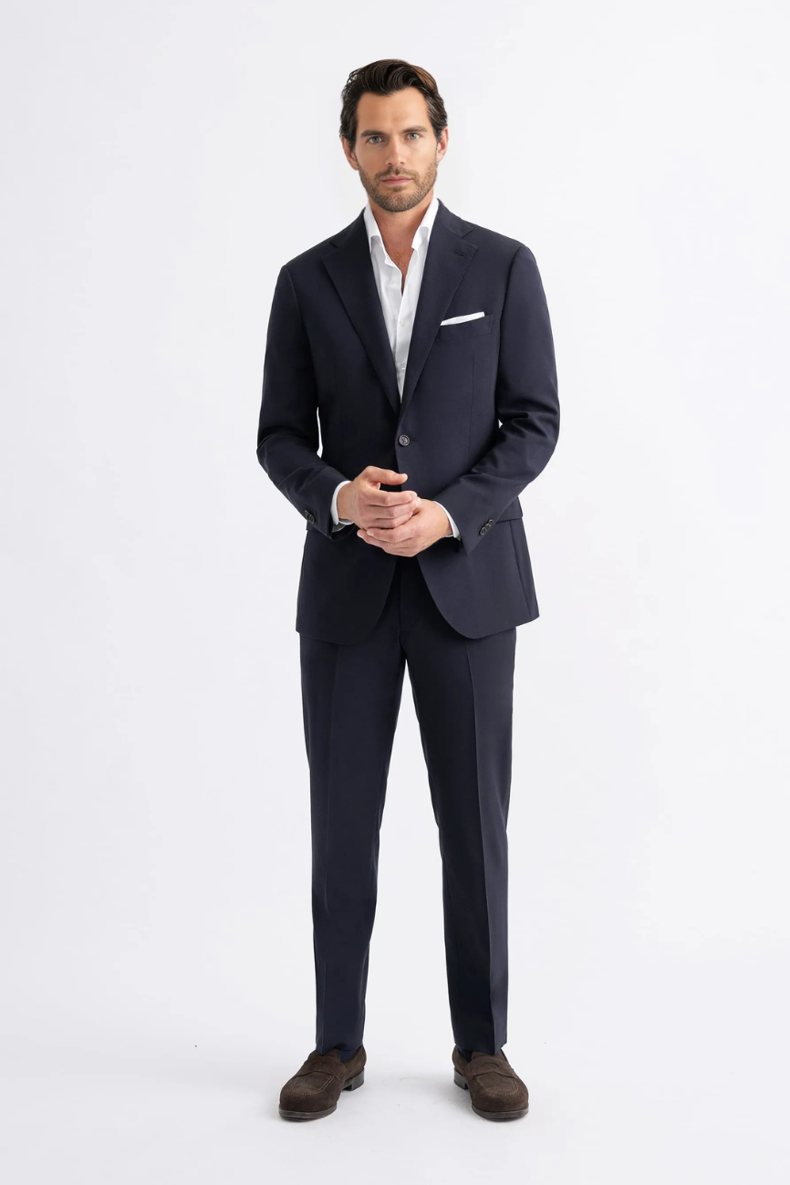 Prestige Navy Wool Two-Piece Suit - Image 6