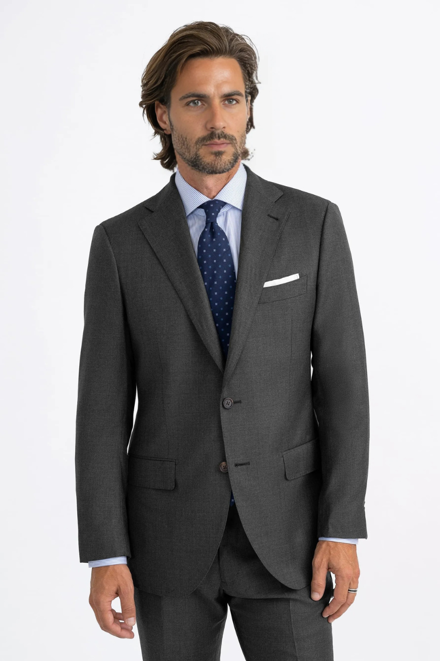 Prestige Grey Wool Two-Piece Suit