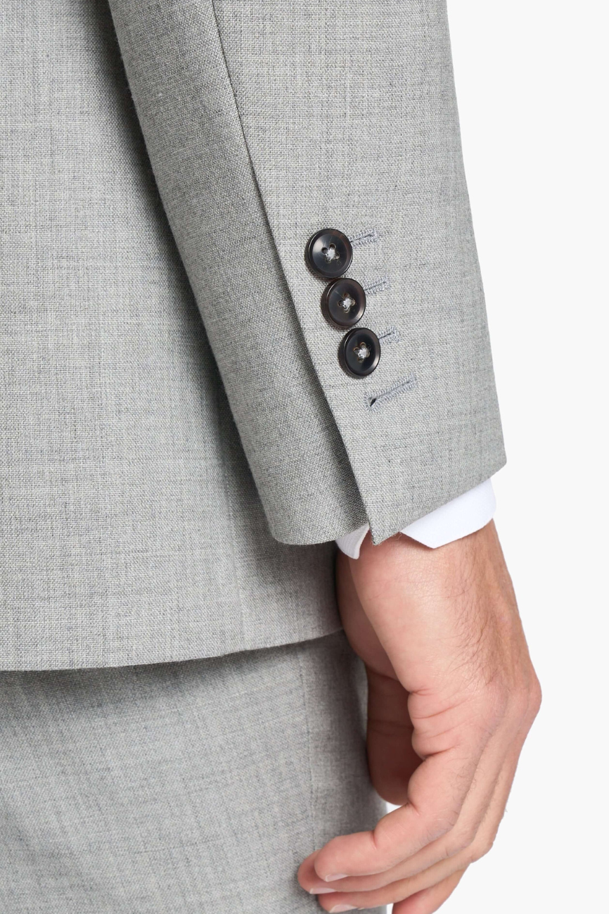 Light Grey Hopsack Two Piece Suit - Image 3