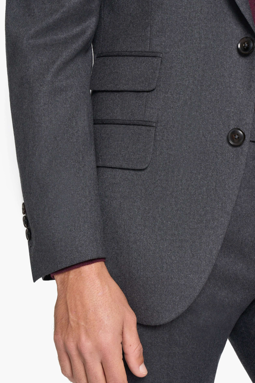 Refined Charcoal Grey Two Piece Suit - Image 2