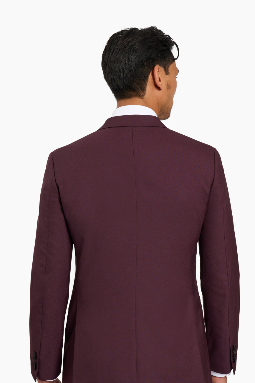 Milano Luxury Burgundy Tuxedo Suit - Image 4