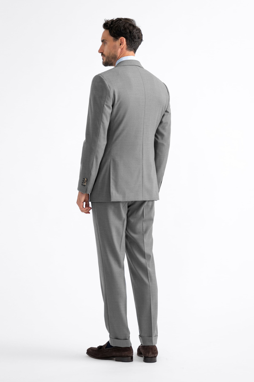 Modern Light Grey Wool Two-Piece Suit - Image 7