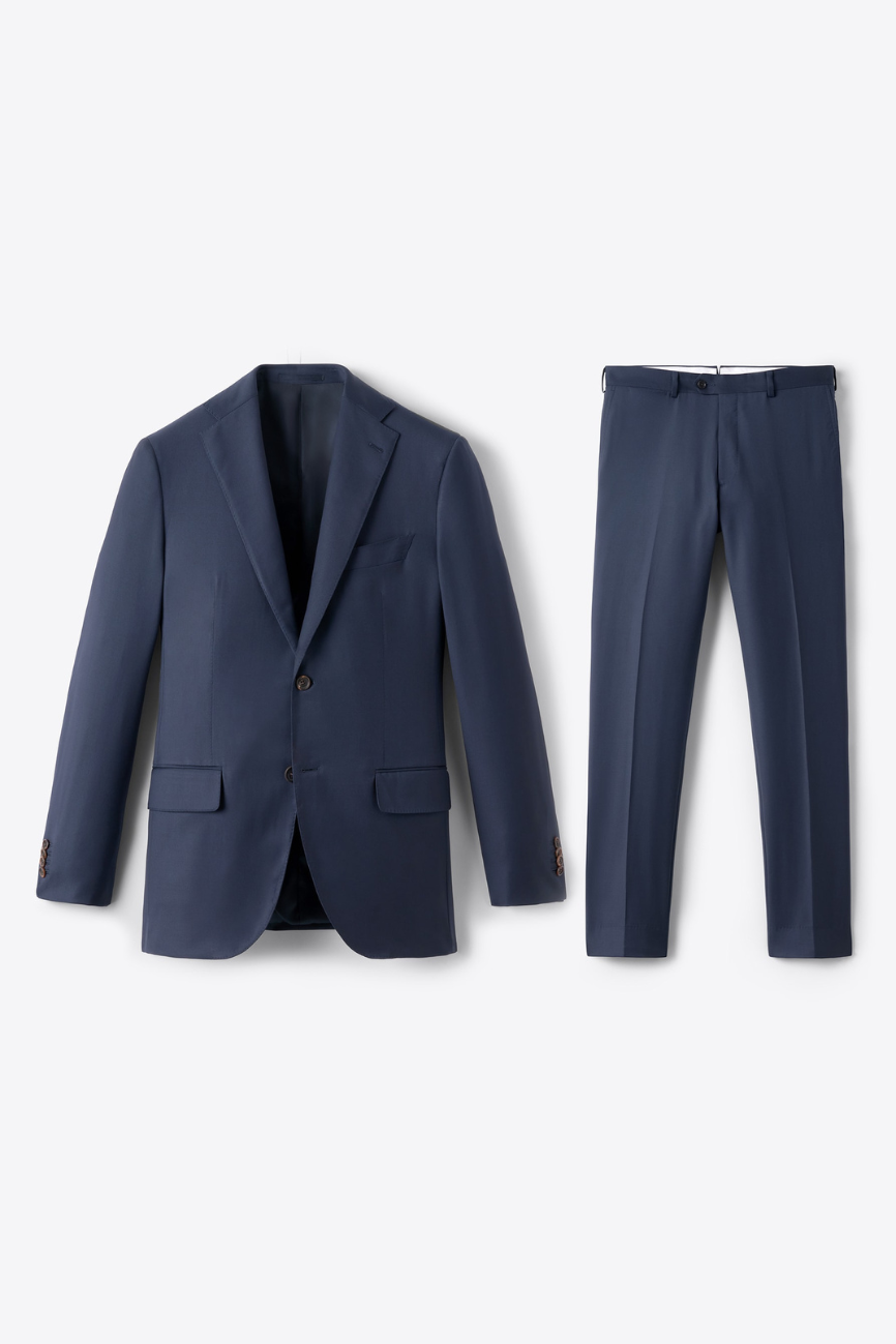 Elite Navy Wool Two-Piece Mercer Suit - Image 7