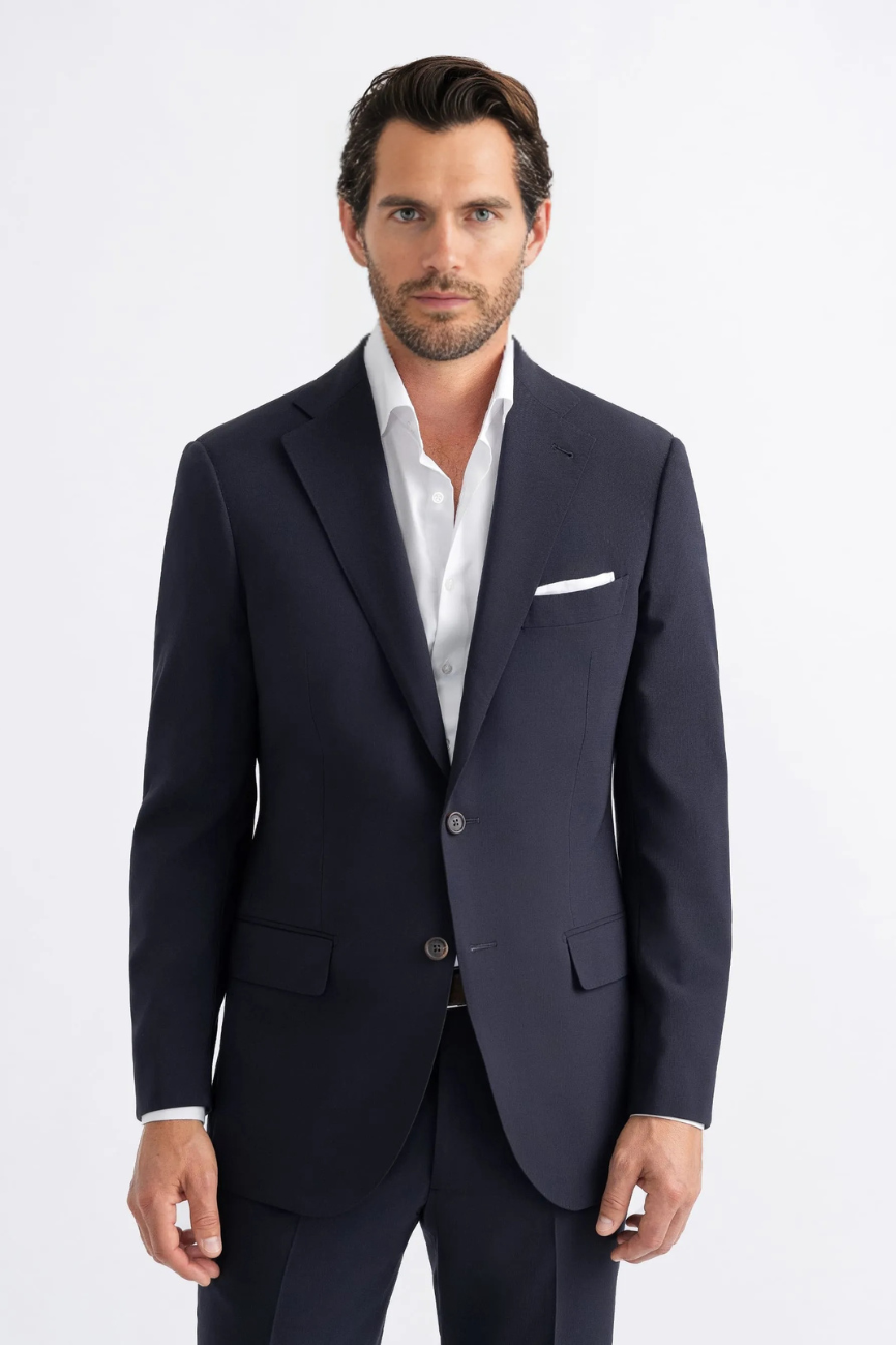 Prestige Navy Wool Two-Piece Suit - Image 7