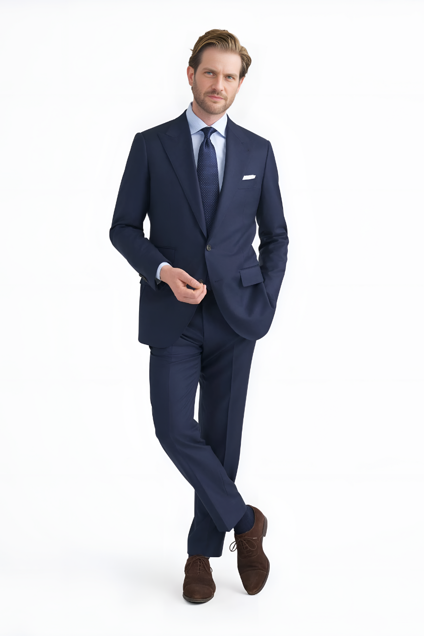 Heritage Navy Sharkskin Suffolk Suit - Image 7